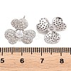 Brass Micro Pave Cubic Zirconia Stud Earrings EJEW-G471-51P-5