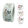 3 Styles Thank You Stickers Roll STIC-PW0002-108-1