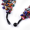 Shell Beaded Multi-strand Necklaces NJEW-S414-55-3