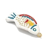 Brass Enamel Pendants X-KK-Z153-06G-02-2