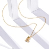 925 Sterling Silver Colorful Cubic Zirconia Constellation Pendant Cable Chain Necklaces for Women STER-R009-01G-08-2