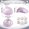 60Pcs 6 Colors UV Plating Opaque Acrylic Pendants PACR-SC0001-01-2
