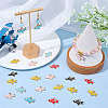 40Pcs 5 Colors Alloy Enamel Pendants ENAM-SC0008-19-4