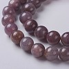Natural Gemstone Ruby Round Beads Strands G-O017-8mm-06-2