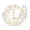 Transparency Electroplate Glass Beads Strands GLAA-T023-40A-08-2