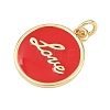 Brass Enamel Pendants KK-L251-02G-F02-2