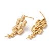 Brass Stud Earring Findings KK-P239-08G-2