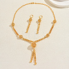 Vintage Alloy Hollow Round Tassel Earrings & Necklaces for Women KT6251-5