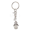 Alloy with Glass Seed Beads Keychain KEYC-MZ00010-3