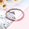 Electroplate Faceted Round Glass Beaded Bracelets BJEW-JB06124-04-4
