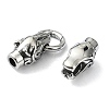 Tibetan Style 304 Stainless Steel Spring Gate Rings FIND-Z046-04AS-04-3