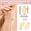 6Pcs Brass Slide Lock Clasps KK-BBC0027-58A-2