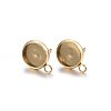 Ion Plating(IP) 304 Stainless Steel Stud Earring Settings LS-X-STAS-H467-08G-12mm-2