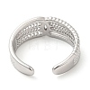 304 Stainless Steel Hollow Open Cuff Ring for Women RJEW-I098-28P-3