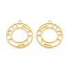 Alloy Open Back Bezel Pendants PALLOY-WH0068-02G-1