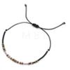 Glass Seed Bead & Brass Beads Braided Bead Bracelets DN7450-6-1