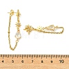 Star Teardrop Brass Micro Pave Cubic Zirconia Stud Earrings EJEW-JE07151-5