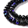 Electroplate Opaque Solid Color Glass Beads Strands X-EGLA-A044-P8mm-L18-3