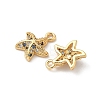 Brass Micro Pave Cubic Zirconia Charms X1-KK-C099-01B-G-2