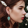 3 Pairs 3 Style Alloy Teardrop with Rhombus Dangle Earrings for Women EJEW-AN0002-01-6