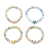 Glass & Synthetic Turquoise Beaded Bracelets BJEW-JB13889-02-2