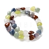 Natural Quartz Crystal & Red Jasper & Green Aventurine & Blue Aventurine & Lepidolite & Amethyst & Lemon Jade Beads Strands G-B022-39C-3