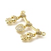 Brass Micro Pave Cubic Zirconia Pendants KK-Q066-15A-G-2