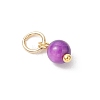 Dyed Natural Freshwater Shell Pendants PALLOY-JF05139-01-4