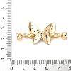 Butterfly Brass Micro Pave Clear Cubic Zirconia Fold Over Clasps KK-U059-44G-3