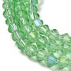 Transparent Electroplate Glass Beads Strands EGLA-A039-T4mm-L24-3