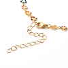 Brass Enamel Link Chain Necklaces NJEW-JN03554-5