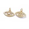 Brass Micro Pave Cubic Zirconia Pendants ZIRC-G163-28G-2