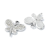 Animal Theme UV Plating Alloy Crystal Rhinestone Pendants ALRI-T012-07F-P-2