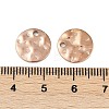 304 Stainless Steel Textured Disc Charms STAS-Q336-11C-RG-3