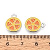 Fruit Alloy Enamel Charms PALLOY-S058-01P-09-3