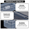 Transparent Plastic Storage Boxes LS-CON-WH0094-35B-4