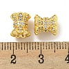 Rack Plating Brass Micro Pave Clear Cubic Zirconia Beads KK-L215-310B-18G01-3