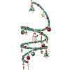 Christmas Theme Glass Beaded Hanging Ornaments HJEW-TA00183-4