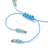 Glass Braided Beaded Bracelets BJEW-MZ00301-01-4