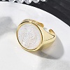 Brass & White Shell Cuff Open Rings KK-CBA56EF-42A-G-3