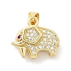 Brass Micro Pave Cubic Zirconia Pendants KK-H529-46G-1