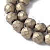 Electroplated Synthetic Non-magnetic Hematite Beads Strands G-S382-01G-3