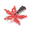 Glass Seed Beaded Pendants PALLOY-MZ01251-5