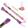 6Bundles Polyester Embroidery Floss OCOR-YW0001-25F-3