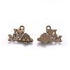 Tibetan Style Alloy Puppy Pendants TIBEP-0399-AB-LF-1