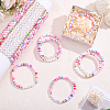 32Pcs Handmade Polymer Clay & Acrylic Bead Bracelets BJEW-PH02014-4