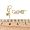 Brass Micro Pave Cubic Zirconia Pendants KK-U056-48G-3