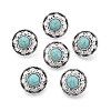 Zinc Metal Alloy & Natural Turquoise Buttons LS-BUTT-WH0057-001C-AS-1