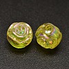 AB Color Plated Flower Electroplated Eco-Friendly Transparent Acrylic Beads PACR-I001-M-4