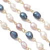 Nuggets Natural Cultured Freshwater Pearl Handmade Beaded Chains AJEW-JB01535-4